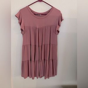 Cute dress a dark pink rose, from Francesca’s , very flattering and cute